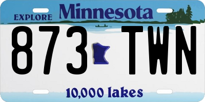 MN license plate 873TWN