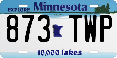 MN license plate 873TWP