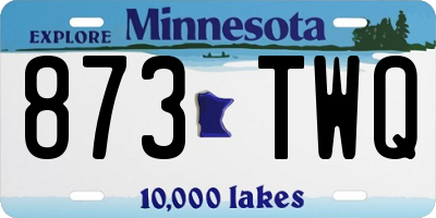 MN license plate 873TWQ