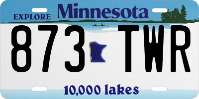 MN license plate 873TWR