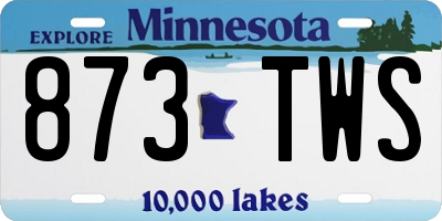 MN license plate 873TWS