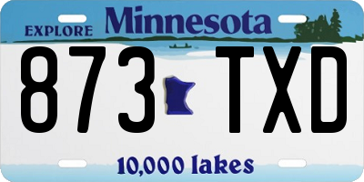MN license plate 873TXD
