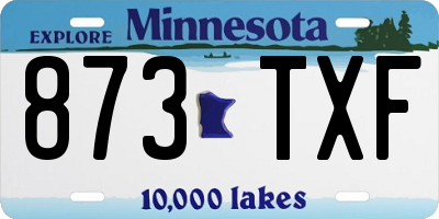 MN license plate 873TXF