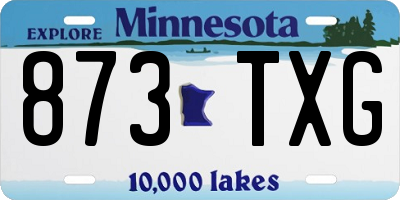 MN license plate 873TXG