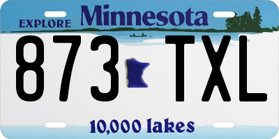 MN license plate 873TXL