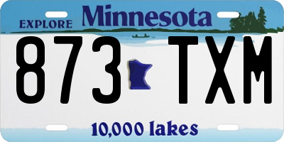MN license plate 873TXM