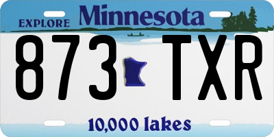 MN license plate 873TXR