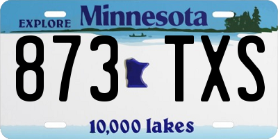 MN license plate 873TXS