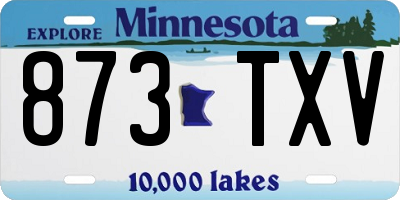 MN license plate 873TXV