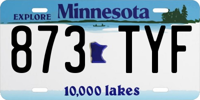 MN license plate 873TYF