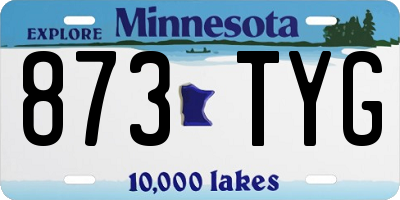 MN license plate 873TYG