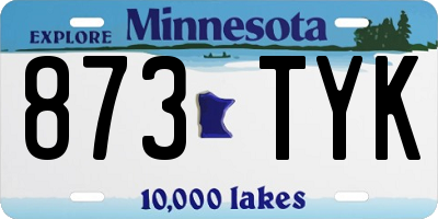 MN license plate 873TYK