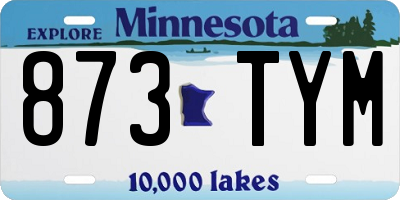 MN license plate 873TYM