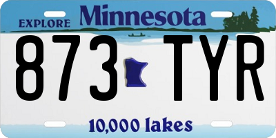 MN license plate 873TYR