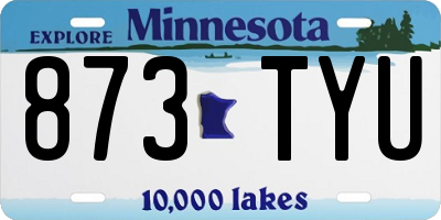 MN license plate 873TYU