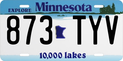 MN license plate 873TYV