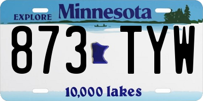 MN license plate 873TYW