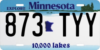 MN license plate 873TYY