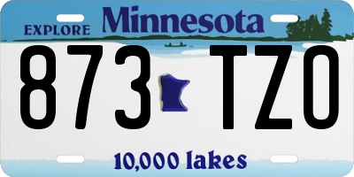 MN license plate 873TZO