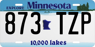 MN license plate 873TZP