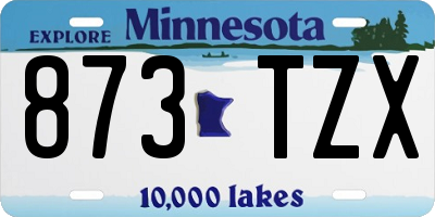 MN license plate 873TZX