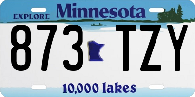 MN license plate 873TZY