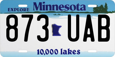 MN license plate 873UAB