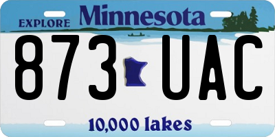 MN license plate 873UAC