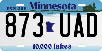 MN license plate 873UAD
