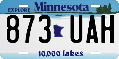 MN license plate 873UAH