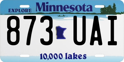 MN license plate 873UAI