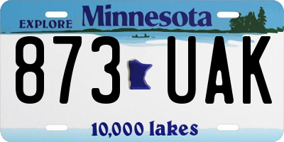MN license plate 873UAK