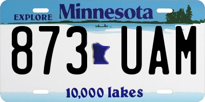 MN license plate 873UAM