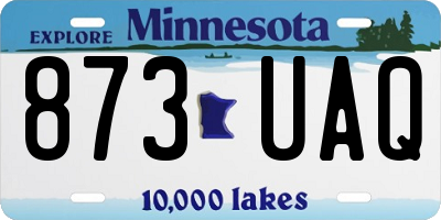 MN license plate 873UAQ