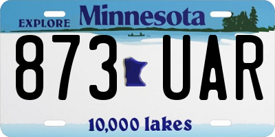 MN license plate 873UAR