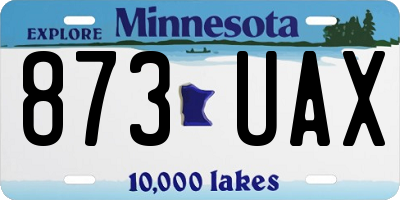 MN license plate 873UAX