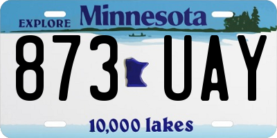 MN license plate 873UAY