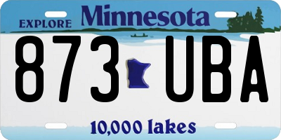 MN license plate 873UBA