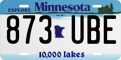 MN license plate 873UBE