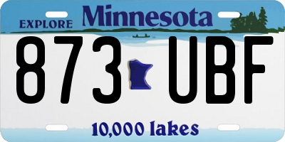 MN license plate 873UBF