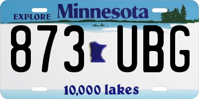 MN license plate 873UBG