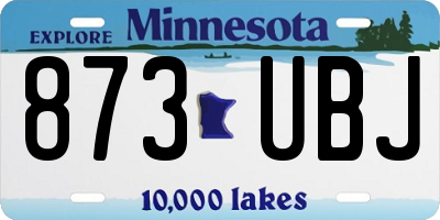 MN license plate 873UBJ