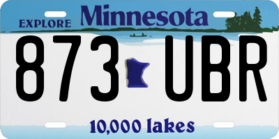 MN license plate 873UBR