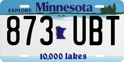 MN license plate 873UBT