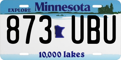 MN license plate 873UBU
