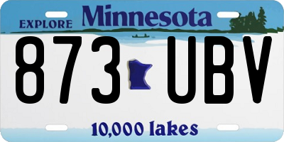 MN license plate 873UBV