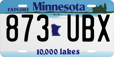 MN license plate 873UBX