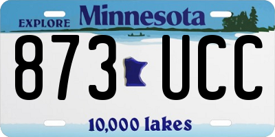 MN license plate 873UCC