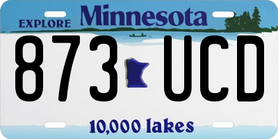 MN license plate 873UCD
