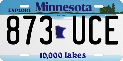 MN license plate 873UCE